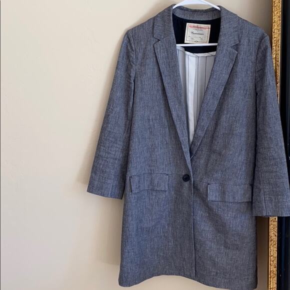 Anthropologie Cartonnier long single button oversized blazer - Picture 1 of 8